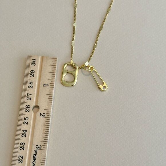 Saftey pin necklace N1314 - Picture 5 of 5